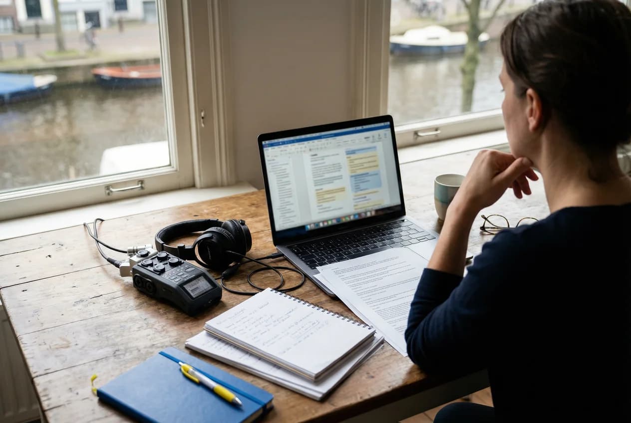 Van uren audiomateriaal naar een sterk verhaal met behoud van nuance