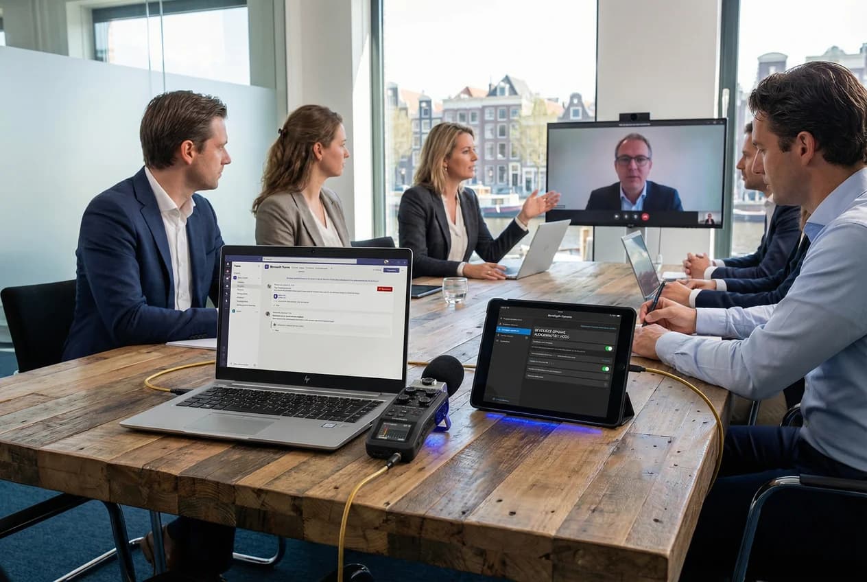 Analyse van privacy, audiokwaliteit en workflow voor zakelijk gebruik